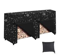 Firewood Rack Cover - Waterproof 180 x 90cm Log Storage Protector Heavy Duty Weatherproof Shield Outdoor Wood Pile Cover