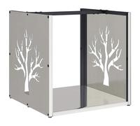 vidaXL Firewood Rack Olive Green 40x40x40 cm Cold-rolled steel