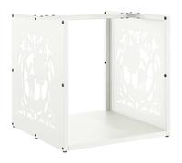 vidaXL Firewood Rack Olive Green 40x40x40 cm Cold-rolled steel