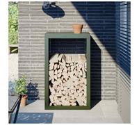 Firewood rack Green Steel 100x40x60cm Outdoor Log Holder Drying Storage & Stove