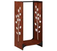 Firewood Rack Made of Weatherproof Steel, 40 x 30 x 80 cm, Robust Firewood Rack for Wood Storage in the Garden and Living Room, Space-Saving, Rustic and Modern