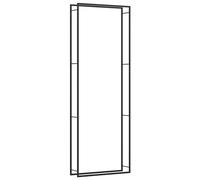 Firewood Rack Matt Black 110x28x312 cm Steel Stand Log Store vidaXL