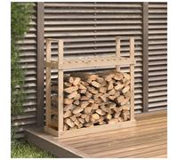 Firewood Rack Natural Pine 110x35x108.5 cm Solid Pine Wood Rustic XL Log Holder