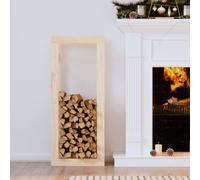 Firewood Rack Natural Solid Pine 41x25x100cm Rustic Indoor Outdoor Log Stand Eco