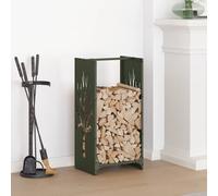 vidaXL Firewood Rack Olive Green 40x30x80 cm Cold-rolled steel