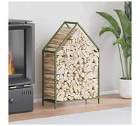 Firewood Rack Olive Green 60 x 25 x 90 cm Cold-Rolled Steel Log Holder Sturdy XL