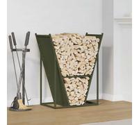 Firewood Rack Olive Green 69.5x35x81cm Cold-Rolled Steel Log Holder 100kgCap