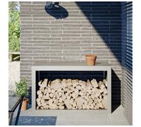 Firewood Rack Stainless Steel 100x40x60cm Elevated Log Holder Dry Outdoor Modern