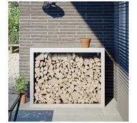 (white, 100 x 40 x 80 cm) vidaXL Firewood Rack Fireplace Log Store Firewood Log Rack Log Holder Steel