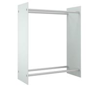 Firewood Rack White Tempered Glass Stacker Log Holder Stand vidaXL