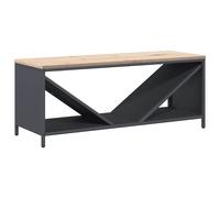 vidaXL Firewood Rack with Wooden Top Black 100.5x35.5x40 cm