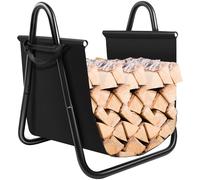 Firewood Storage Holder Firewood Log Holder w/ Canvas Tote Carrier