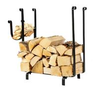 Firewood Storage Log Holder Cradle Steel Kindling Storage Basket with Curve