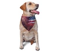 Firework American Flag 4Th of July Dog Bandana Pet Scarf Accessories for Small Medium Dogs Cats Photo Prop, Triangle Pet Bandanas Adjustable Puppy Bib Washable Dog Kerchief Puppy Neckerchief