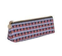 Firework American Flag 4Th of Julys Print Triangular Pencil Case Cosmetic Pouch Stationery Organizer Travel Versatile Everyday