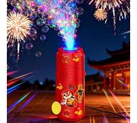 Firework Bubble Machine with LED Lights, Automatic Bubble Blower for Kids Adults, Rechargeable Bubble Maker for Parties Weddings Birthdays Outdoor Indoor (1)