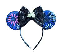 Firework Disney Castle Minnie Mouse Inspired Alice Headband With Big 5" Sequin Top Bow Handmade
