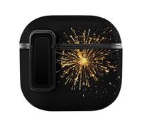 Firework Happy New Year Headphone & Earphone Cases Compatible with Airpod 4 Scratch-Resistant PC Protective Cover with Secure Buckle