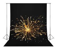 Firework Happy New Year Photo Backdrop Polyethylene Studio Background for Photography Video Broadcast Photoshoot