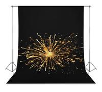 Firework Happy New Year Photo Backdrop Polyethylene Studio Background for Photography Video Broadcast Photoshoot