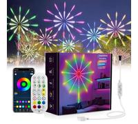 Firework Led Lights, Led Fireworks Lights Outdoor, WiFi Bluetooth Smart FireworksLED Light Outdoor, Smart LED Strip Light with Remote App Control, Color Changing Music Sound Sync Light (1.5m/4.9ft)