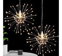 Firework Lights, Battery Operated Light Outdoor, 120 LED Light with Remote DIY Landscape Christmas Outdoor Decor Lawn Lamp