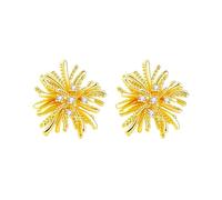 Firework Stud Earrings gold sparkly earrings Hypoallergenic S925 Silver Posts & 14K Gold Plated Copper - Sparkle Daily/Party Jewelry Gift for Women - Perfect for Birthday & Christmas