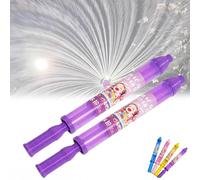 Firework Style Water Spray, Firework Water Gun for Romantic, Pusher Type Fun Fireworks Water Jet Spray Toy, for Bathing, Pool, Party Entertainment, Family Friends Interactive Pool Game (Purple-2pcs)