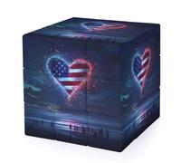 Firework U.S. Flag Heart 3-D Puzzles Magic Twist Cube