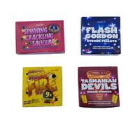 Firework Variety Pack - Crackling Balls, Strobe Pellets, Spinners & Saucers with 4 Ice Fountain Candles (4-in-1 Variety Pack - Crackling Balls, Strobe Pellets, Spinners & Saucers)