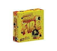 Firework Variety Pack - Crackling Balls, Strobe Pellets, Spinners & Saucers with 4 Ice Fountain Candles (Crackling Balls of Fire - Contains 9 Balls)