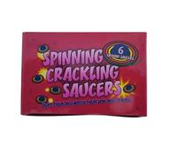 Firework Variety Pack - Crackling Balls, Strobe Pellets, Spinners & Saucers with 4 Ice Fountain Candles (Spinning Crackling Saucers)
