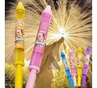 Firework Water Gun 17.7in Water Spray Pull Squirter Romantic Firework Style Water Spray Toy for Couples Outdoor Pool Beach Atmosphere Surprise Prop Adult Kids (Blue Purple)