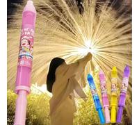 Firework Water Gun 17.7in Water Spray Pull Squirter Romantic Firework Style Water Spray Toy for Couples Outdoor Pool Beach Atmosphere Surprise Prop Adult Kids (Blue Purple)
