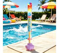 Firework Water Guns, Glowing Rainbow LED Waters Blasters, High Pressure Pull Out Firework Water Guns Spray with Lights, Fun Fireworks Spray Effect Waters Squirter Toy, for Outdoor Summer Pool Beach
