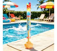 Firework Water Guns, Glowing Rainbow LED Waters Blasters, High Pressure Pull Out Firework Water Guns Spray with Lights, Fun Fireworks Spray Effect Waters Squirter Toy, for Outdoor Summer Pool Beach