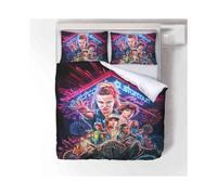 (Fireworks, 135*200cm) Season Things Stranger 3 Duvet Cover Bedding Set Pillowcase Uk 2pcs Single Set