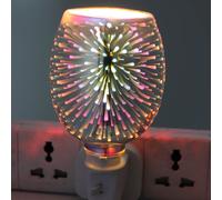(Fireworks) 3D Mosaic Electric Plug-In LED Aroma Lamp Oil Burner Warmer Sense