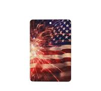 Fireworks American Flag Car Air Fresheners 6 Pcs, Funny Hanging Car Air Fresheners Cute Long Lasting Scented Mirror Hanging Decoration Ornaments Gift Interior Decor Accessories For Men Women