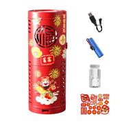 Fireworks Bubble Machine - 20cm Bubble Maker, Versatile Play | Festive Visual Effects | Automatic Blower with Light for Kids Party Birthday Wedding Bonfire Night Chinese New Year