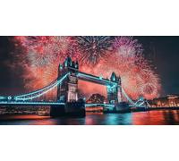 Fireworks Diamond Art Kits Adults, Large Diamond Painting Kits for Adults, Night View Full Drill Crystal Art Cross Stitch Embroidery Arts and Crafts Pictures for Home Decor 40x20 inch/100x50 cm c-9364