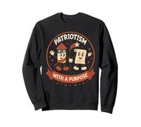 Fireworks Flags Fairness Liberty Justice USA Patriotic Sweatshirt