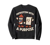 Fireworks Flags Fairness Liberty Justice USA Patriotic Sweatshirt