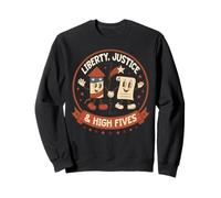 Fireworks Flags Fairness Liberty Justice USA Patriotic Sweatshirt