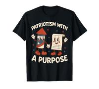 Fireworks Flags Fairness Liberty Justice USA Patriotic T-Shirt