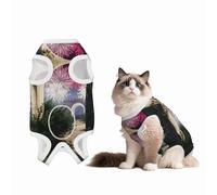 Fireworks Inside The Arch Custom Patterned Surgery Suit for Dogs Cat- Post-Surgery Recovery, Wound Care, and Anxiety Relief - Soft Cotton Dog Pajamas with Full Belly Coverage Small