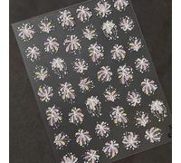 Fireworks Nail Stickers, Rainbow Silver Pink Blooming Firework Nail Art Decals Decoration