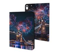 Fireworks over The Tower Bridge London Britain UK Case Compatible for iPad 10代 (10.9in) Tablet Cases Stand Protective Cover with Sleep/Wake