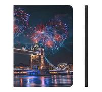 Fireworks over The Tower Bridge London Britain UK Case Compatible for IPAD Air4/Air5 （10.9in） Tablet Cases Cover with Pencil Holder Auto Wake/Sleep