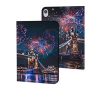 Fireworks over The Tower Bridge London Britain UK Case Compatible for ipad Mini6 (8.3in) Tablet Cases Stand Protective Cover with Sleep/Wake